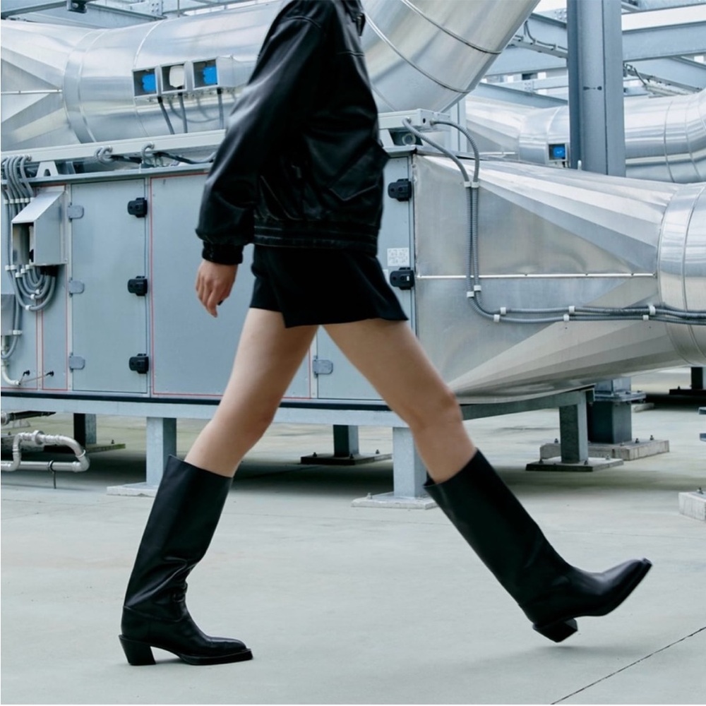 ZARA LEATHER HEELED COWBOY BOOTS